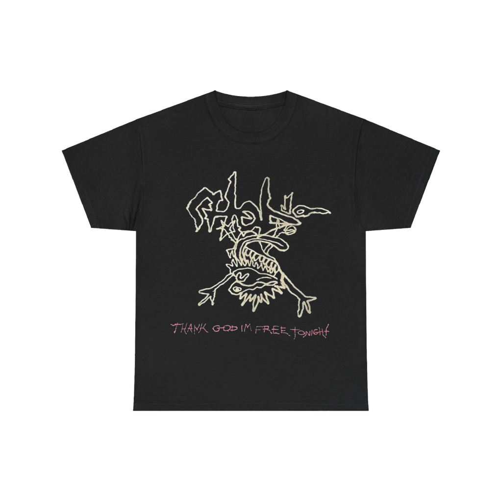 Travis Scott Australia Tour Tee "Thank God I’m Free Tonight"