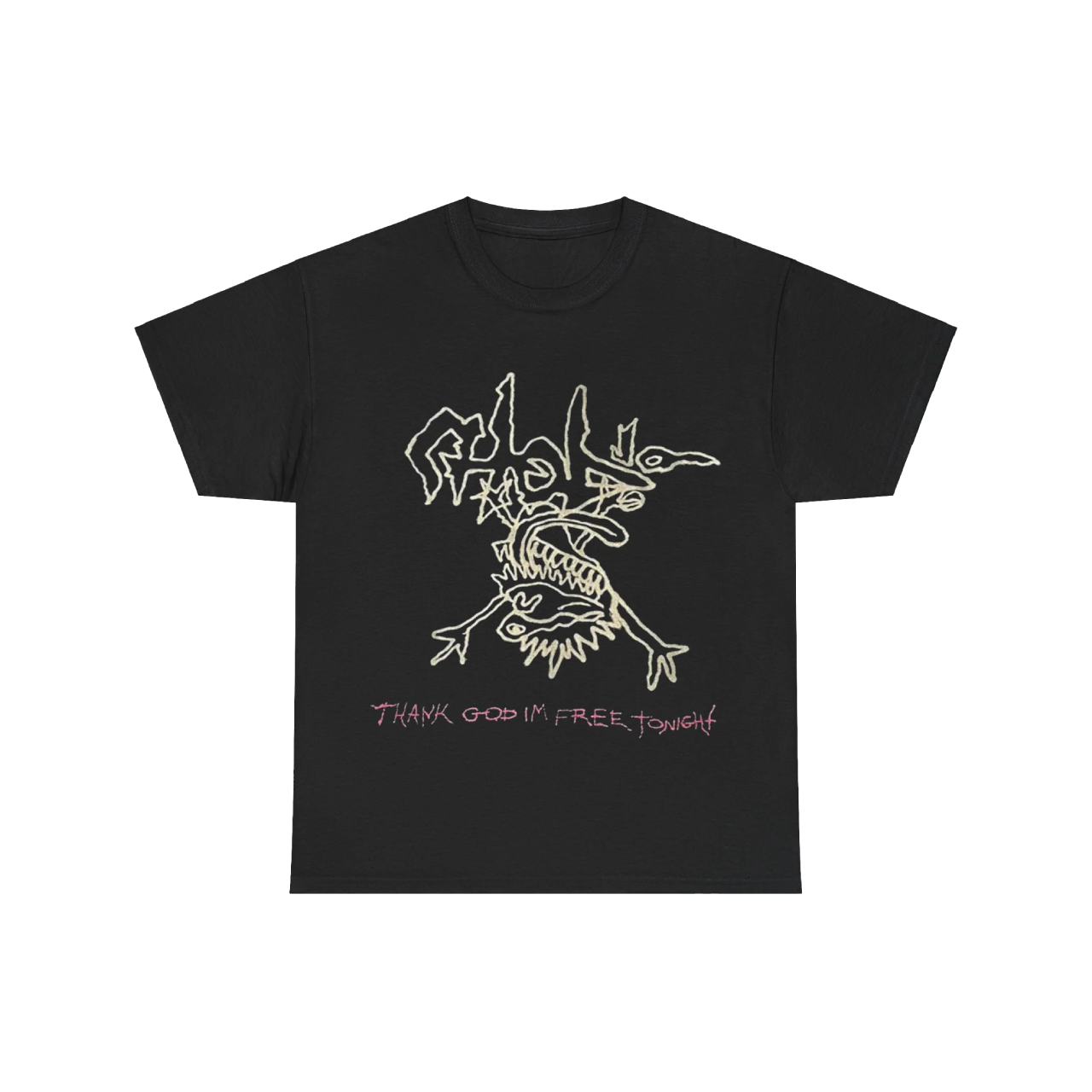 Travis Scott Australia Tour Tee "Thank God I’m Free Tonight"