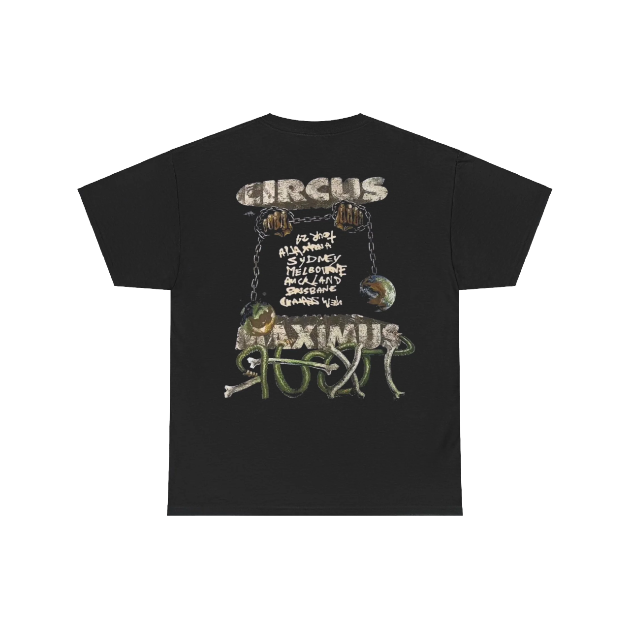 Travis Scott Australia Tour Tee "Thank God I’m Free Tonight"